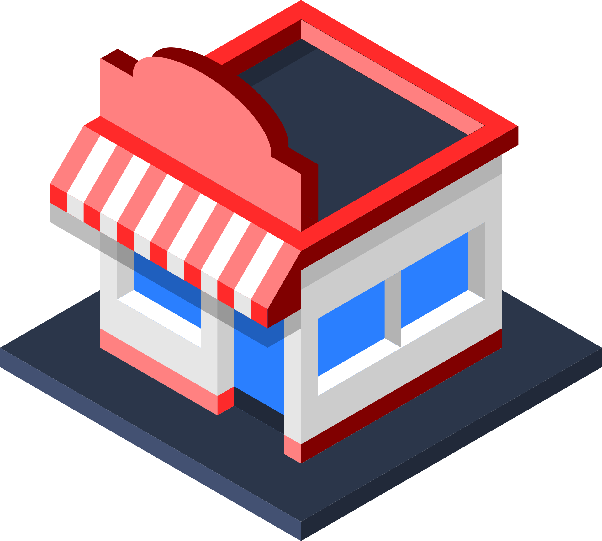 Storefront illustration (local seo for Google maps, etc.)