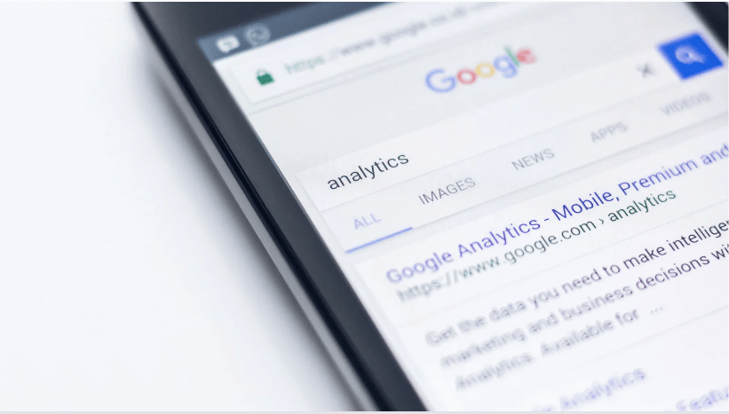Google Analytics on smartphone for local SEO services in the USA